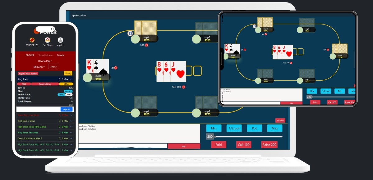 6poker on mobile tablet and pc